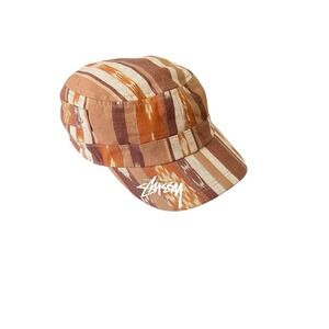 Vintage Stussy Army Cadet Hat Brown Streetwear‎ Y2K One Love Holograph Rare